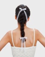 Dot Lace Bow Hair Pins - Image 9