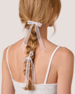 Dot Lace Bow Hair Pins - Image 7