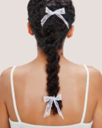 Heart Lace Bow Hair Pins - Image 3